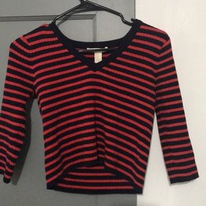 Striped cropped Sweater